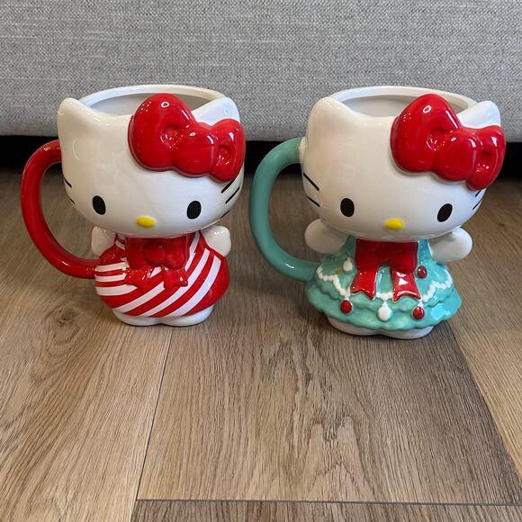 Hello Kitty Sanrio Christmas Holiday Coffee Tea Mug Set - Picture 2 of 5
